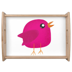 Kids cute birdy serving tray