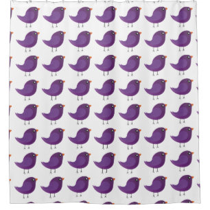 Kids cute birdy  shower curtain