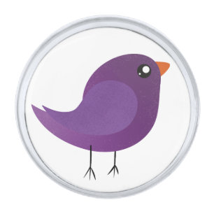 Kids cute birdy  silver finish lapel pin