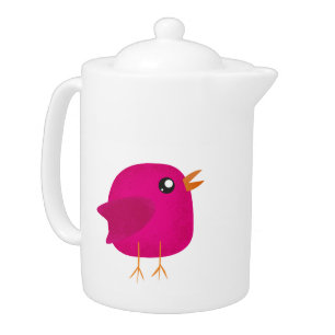 Kids cute birdy     teapot