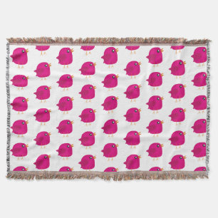 Kids cute birdy throw blanket
