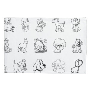 Kids Cute Black and White Animal Pillow Case