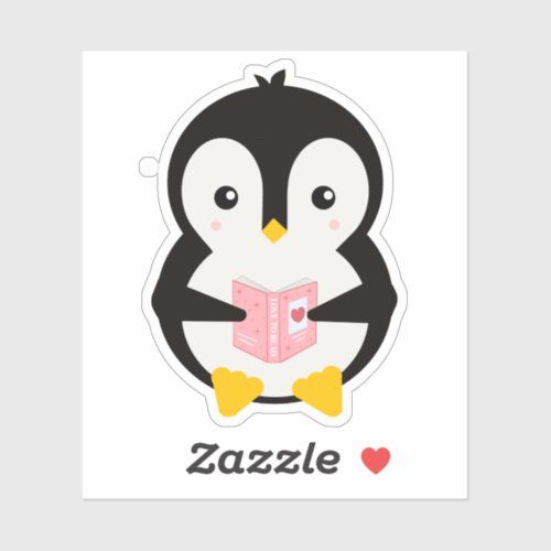 KIds Cute Book Lovers  Sticker