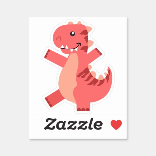 Kids Cute Cartoon Dinosaur  Sticker