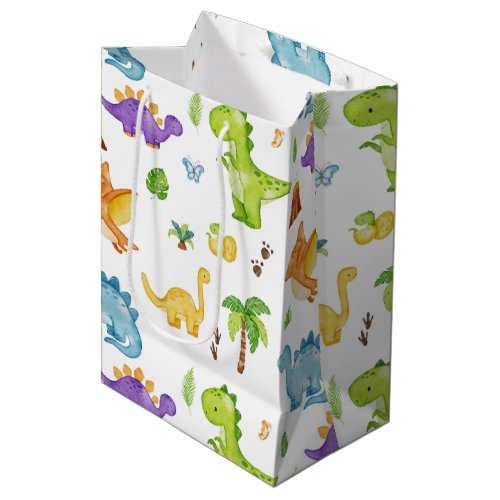 Kids Cute Dinosaur Pattern Medium Gift Bag