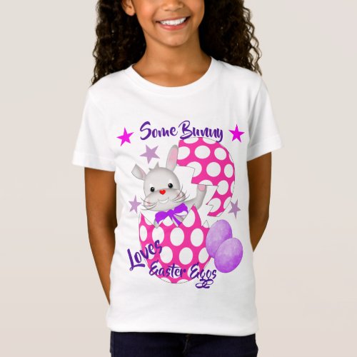 Kids Cute Easter Egg Bunny Rabbit Gaphic T_Shirt