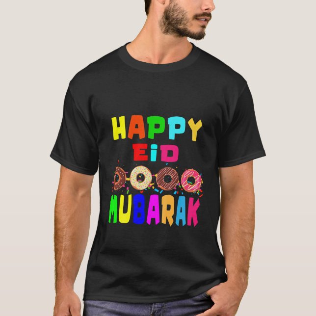 Kids Cute Eid Mubarak Kareem, Donut Eid Mubarak Fo T-Shirt (Front)