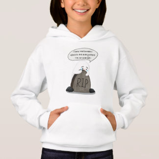 Kids Cute Ghost Scared of Halloween Funny Hoodie
