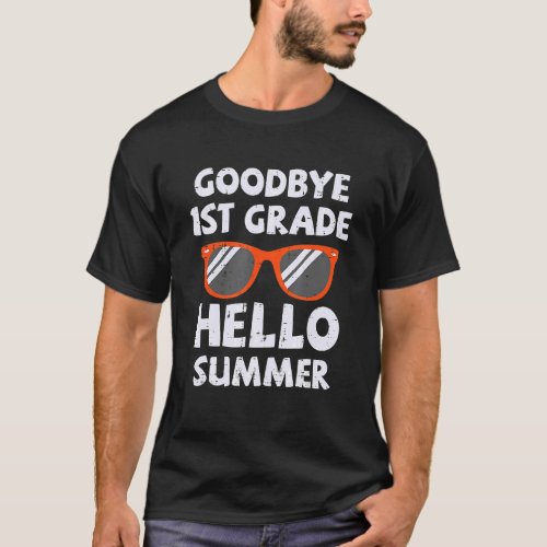 Kids Cute Goodbye 1st Grade Hello Summer Last Day  T_Shirt