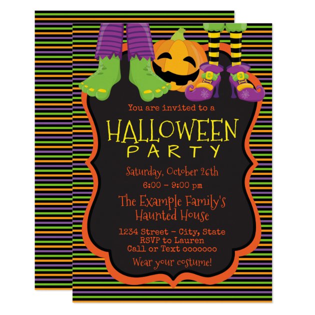 Kids Cute Halloween Party Invitations