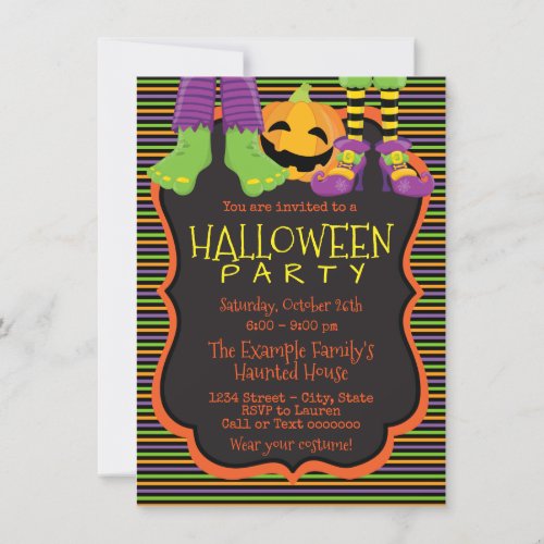 Kids Cute Halloween Party Invitations