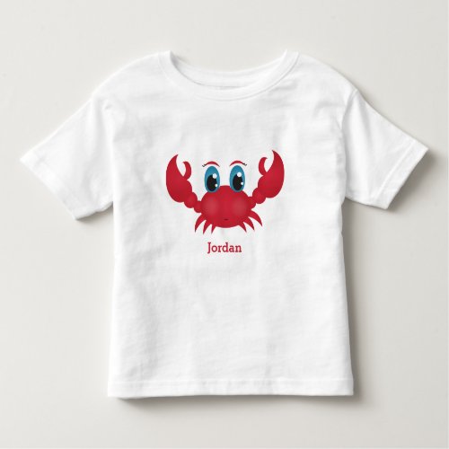 Kids Cute Happy Crab Toddler T_shirt