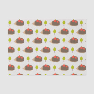 Kids Cute Hedgehog Carrying Apples Smiling Tissue Paper