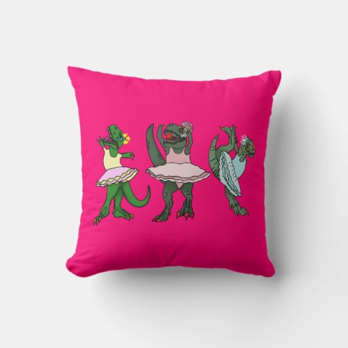Kids Cute Jurassic Personalized Dinosaur Decor Thr Throw Pillow