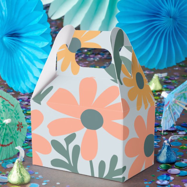 kids Cute Ladybug Polka dot Daisy Flower Pattern Favor Boxes (Party)