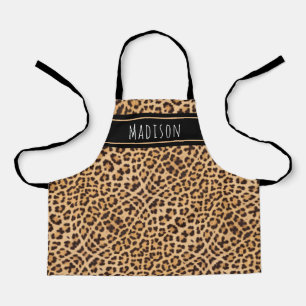 Kids Cute Leopard Print Personalized Girls Apron