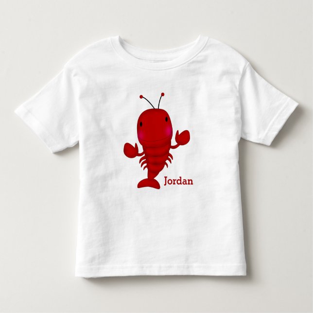 Kid's Cute Lobster Toddler T-shirt (Front)