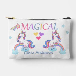 Kids Cute Magical Unicorn And Rainbow Small Accessory Pouch