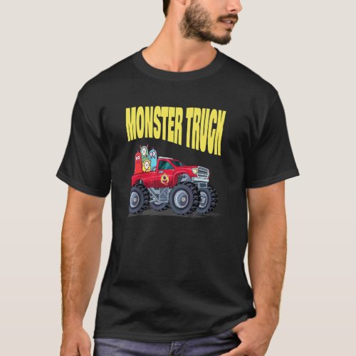 Kids Cute Monster Truck Jam Cool Engines Birthday  T_Shirt