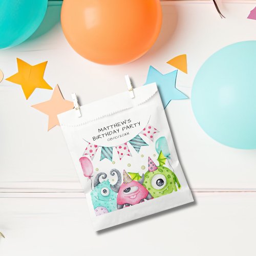 Kids Cute Monsters Birthday Party Favor Bag