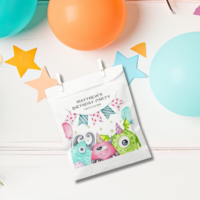 Kids Cute Monsters Birthday Party Favor Bag (Creator Uploaded)