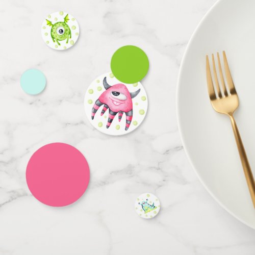 Kids Cute Monsters Party Confetti