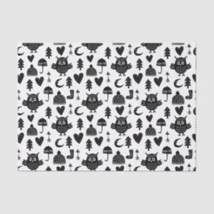 Kids Cute Owl Moon Heart Umbrella Winter Hat Tissue Paper