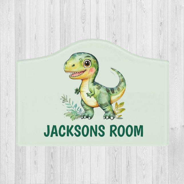 Kids Cute Personalized Dinosaur Door Sign (Creator Uploaded)