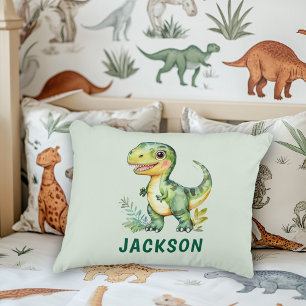 Kids Cute Personalized Dinosaur Nursery Cushion