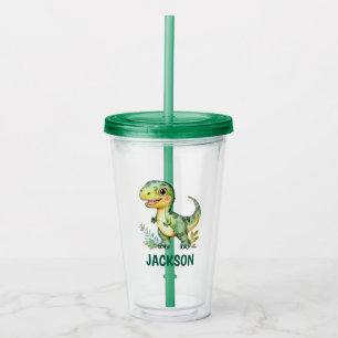 Kids Cute Personalized Dinosaur Tumbler