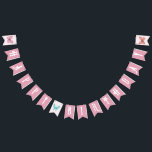 Kids Cute Pink Butterfly Birthday Bunting Flags<br><div class="desc">This cute and whimsical butterfly-themed kids birthday bunting design features a pink butterfly illustration.</div>