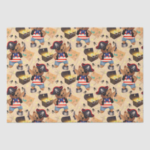 Kids Cute Pirate Bear Tissue Paper