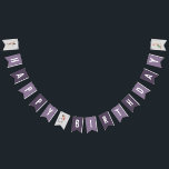 Kids Cute Purple Gymnastics Birthday Bunting Flags<br><div class="desc">This cute and modern gymnastics-themed kids birthday bunting design features a purple gymnast sports illustration with lovely typography.</div>