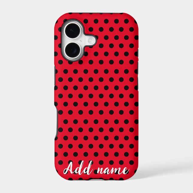 kids Cute Red Ladybug Polka dot party Pattern Iphone Case (Back)