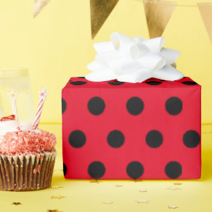 kids Cute Red Ladybug Polka dot party Pattern Wrapping Paper