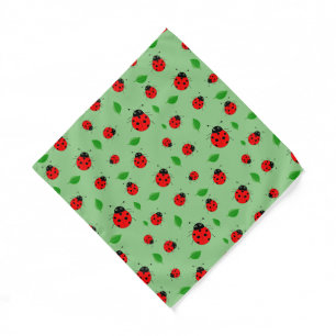 kids Cute Red Ladybug Polka dot Spring Pattern Bandana