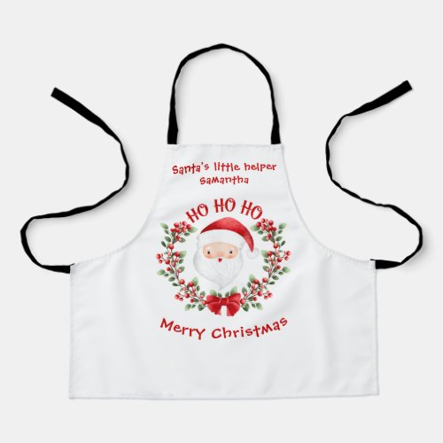 Kids Cute Santa Christmas Apron