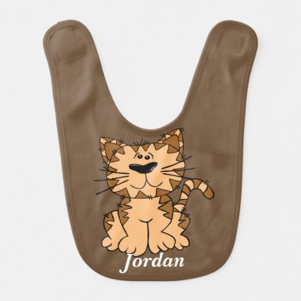 Kid&#39;s Cute Tabby Kitten Baby Bib