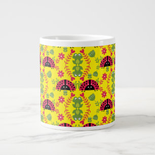 Kids Cute Whimsical ladybug Giant Coffee Mug