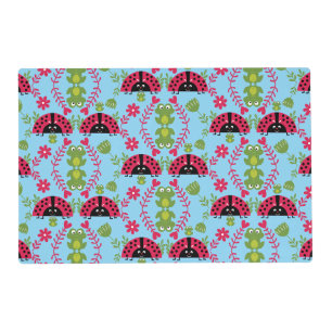 Kids Cute Whimsical ladybug Placemat