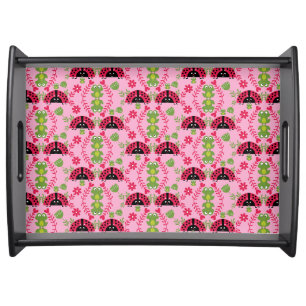 Kids Cute Whimsical ladybug Serving Tray