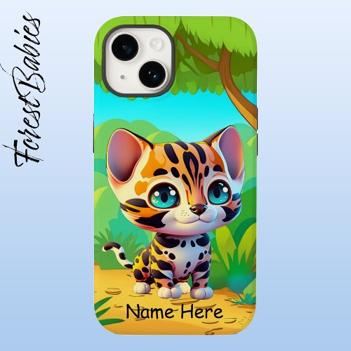 Kids Cute Wildlife Tiger Jungle Safari Cartoon Case_Mate iPhone 14 Case