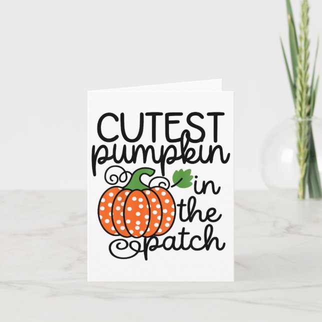 Kids Cutest Pumpkin In The Patch By  Card (Front)
