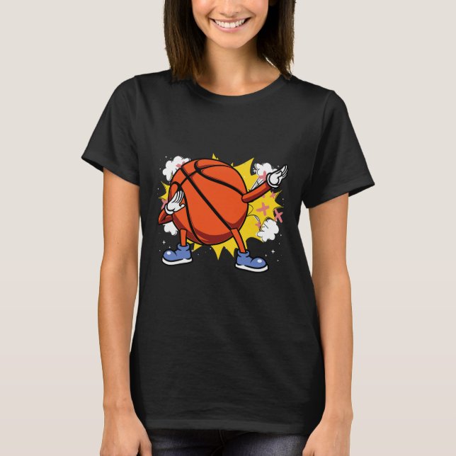 Kids Dabbing American Bysketbyll Player For Fans  T-Shirt (Front)