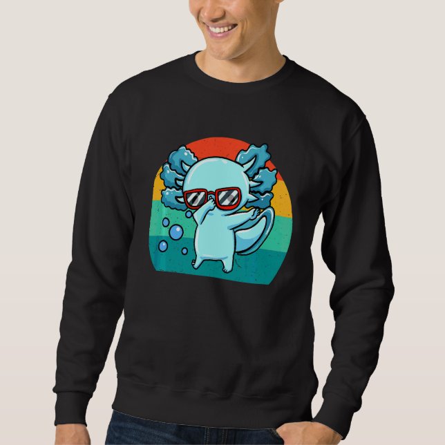 Kids Dabbing Axolotl  Cute Axolotl   Amphibian Sweatshirt (Front)