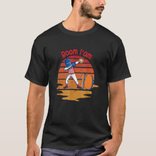 Kids Dabbing Baseball 4th Of July For 10th Birthda T-Shirt