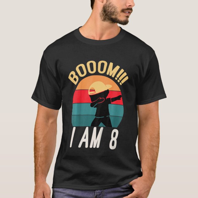 Kids Dabbing Birthday Shirt 8 Years Old Birthday O (Front)