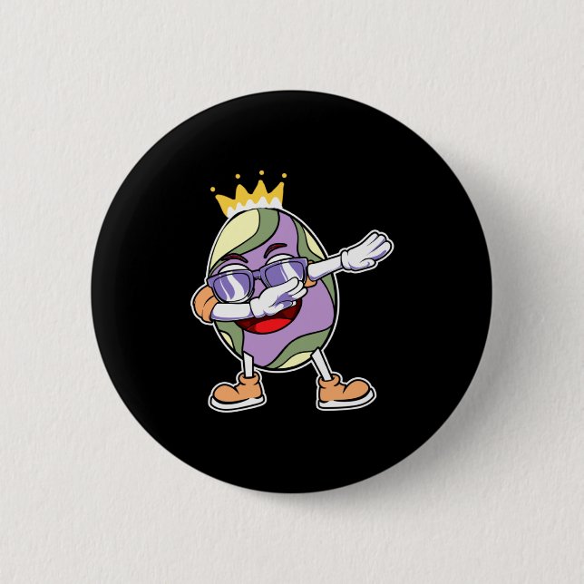 Kids Dabbing Easter Egg Dab Button (Front)