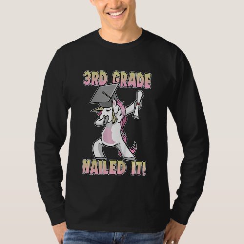 Kids Dabbing Unicorn 3rd Grade Nailed It 1 T_Shirt