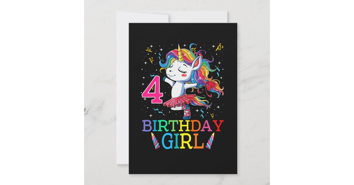 Kids Dabbing Unicorn 4 Year Old 4th Birthday Party Invitation Zazzle 21-epic-4-year-old-birthday-party-ideas-the-everymom